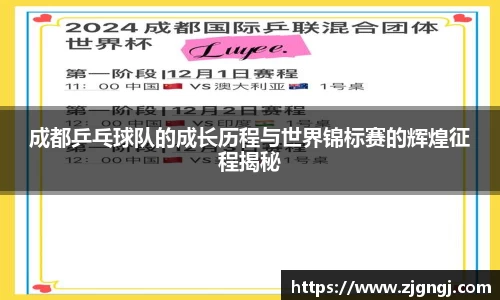 成都乒乓球队的成长历程与世界锦标赛的辉煌征程揭秘